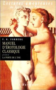 Manuel d'érotologie classique /