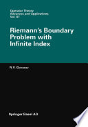 Riemann's Boundary Problem with Infinite Index /