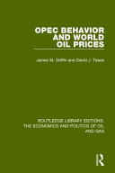 OPEC behavior and world oil prices /