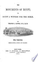 The monuments of Egypt, or, Egypt a witness for the Bible