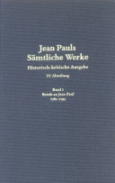 Jean Pauls Sämtliche Werke : historisch-kritische Ausgabe /