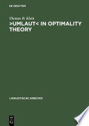 "Umlaut" in optimality theory : a comparative analysis of German and Chamorro /