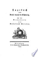 Tagebuch einer Reise durch die Schweiz : von der Verfasserin von Rosaliens Briefen /