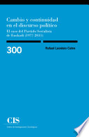 Cambio y continuidad en el discurso político : el caso del Partido Socialista de Euskadi (1977-2011) /