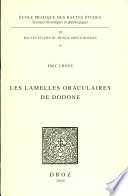 Les lamelles oraculaires de Dodone /