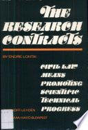 The research contracts : civil-law means promoting scientific-technical progress /