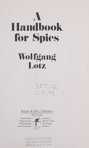 A handbook for spies /