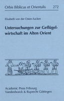 Untersuchungen zur Gefl�ugelwirtschaft im Alten Orient /