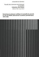 Dynamique du discours politique et conquête du pouvoir : le cas du PASOK (Mouvement socialiste panhellénique), 1974-1981 /