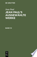 Jean Paul's ausgewählte Werke.