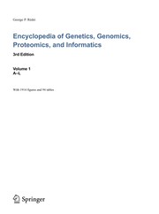 Encyclopedia of genetics, genomics, proteomics, and informatics