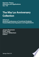 The Maz'ya Anniversary Collection Volume 2: Rostock Conference on Functional Analysis, Partial Differential Equations and Applications /