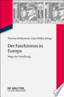 Der Faschismus in Europa : Wege der Forschung /