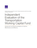 Independent evaluation of Transportation Working Capital Fund  : assessment and recommendations to improve effectiveness and efficiency /