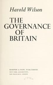 The governance of Britain /